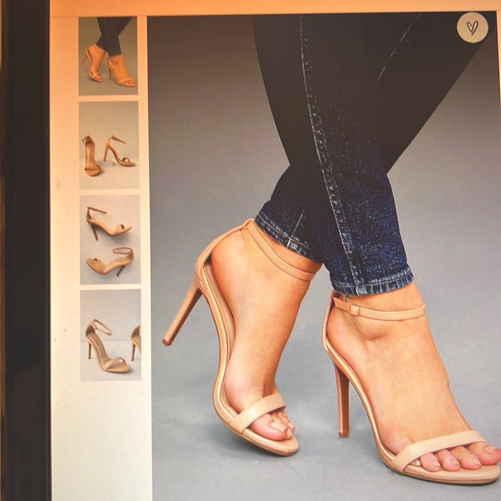 Loveliness light nude ankle strap hells